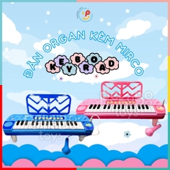 Đồ chơi Đàn Organ 3206 sử dụng pin có kèm micro cho bé tập hát làm ca sĩ học âm nhạc Peekaboo Toys