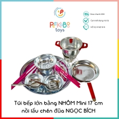 Đồ chơi nhà bếp bằng NHÔM dùng nến Túi cỡ Nhỏ hàng Việt Nam