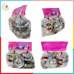 Đồ chơi nhà bếp nấu ăn bằng nhôm cho bé kèm bếp nến Túi cỡ Lớn PeeKaPaw Toys