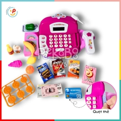 Đồ chơi siêu thị máy thu ngân 39cm màu hồng có đèn và âm thanh 820A20 peekabootoys