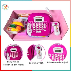 Đồ chơi siêu thị máy thu ngân 39cm màu hồng có đèn và âm thanh 820A20 peekabootoys
