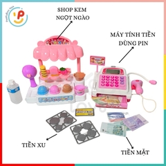 Đồ chơi Cửa Hàng Bán Kem Có Máy Bán Hàng 5929 Mô Phỏng Thu Ngân Siêu Thị