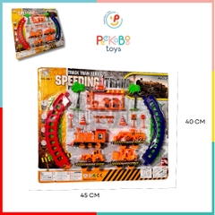 Đồ chơi vỉ đường ray xe lửa nhiều chi tiết nhà ga đoàn tàu 238 Peekapaw Toys