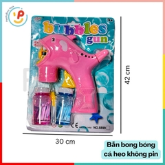 Đồ chơi Súng Bắn Bong Bóng Hình Cá Heo Không Pin 8899 Tặng Kèm 2 Lọ Xà Phòng cho bé đồ chơi trẻ em Peekaboo Toys