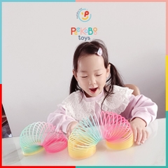 Vòng lò xo ma thuật nhiều màu cầu vồng 10 cm cho bé đồ chơi trẻ em Peekapaw Toys