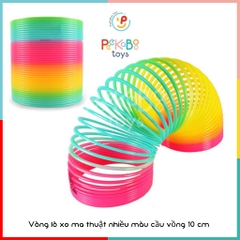 Vòng lò xo ma thuật nhiều màu cầu vồng 10 cm cho bé đồ chơi trẻ em Peekapaw Toys