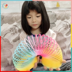 Vòng lò xo ma thuật nhiều màu cầu vồng 10 cm cho bé đồ chơi trẻ em Peekapaw Toys