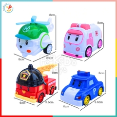 Đồ chơi Túi 4 Xe Mô Hình Robocar Poli Chạy Trớn 868-14 Peekapaw Toys