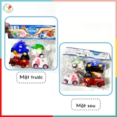 Đồ chơi Túi 4 Xe Mô Hình Robocar Poli Chạy Trớn 868-14 Peekapaw Toys