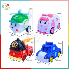 Hộp 4 xe RoboCar Poli mô hình xe đồ chơi chạy trớn 868 - 15 PeeKaPaw Toys