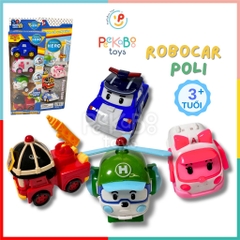 Hộp 4 xe RoboCar Poli mô hình xe đồ chơi chạy trớn 868 - 15 PeeKaPaw Toys