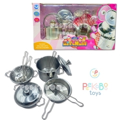 Đồ Chơi Dụng Cụ Nấu Ăn Nhà Bếp Mini Bằng INOX 3815 PeeKaPaw Toys