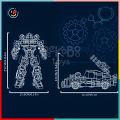 Bộ xếp hình Lego Người Máy biến hình Robot Bumblebee Transformer 689 mảnh 98478 đồ chơi trẻ em Peekaboo Toys
