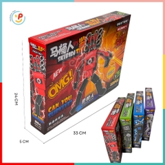 Trọn bộ Set 4 hộp lắp ráp lego SKIBIDI TOILETMAN 216 - 257 mảnh ghép 99247 đồ chơi trẻ em Peekaboo Toys