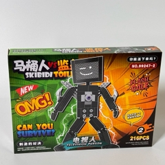 Trọn bộ Set 4 hộp lắp ráp lego SKIBIDI TOILETMAN 216 - 257 mảnh ghép 99247 đồ chơi trẻ em Peekaboo Toys