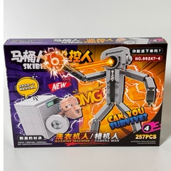 Trọn bộ Set 4 hộp lắp ráp lego SKIBIDI TOILETMAN 216 - 257 mảnh ghép 99247 đồ chơi trẻ em Peekaboo Toys