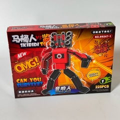 Trọn bộ Set 4 hộp lắp ráp lego SKIBIDI TOILETMAN 216 - 257 mảnh ghép 99247 đồ chơi trẻ em Peekaboo Toys