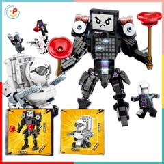 Trọn bộ 4 hộp xếp hình lắp ráp SKIBIDI TOILETMAN 82 - 104 mảnh MG1369 Peekabootoys