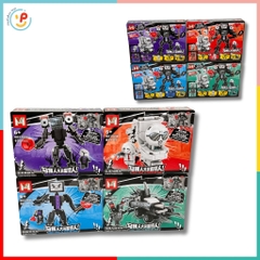 Trọn bộ 4 hộp xếp hình lắp ráp SKIBIDI TOILETMAN 82 - 104 mảnh MG1369 Peekabootoys