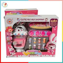 Đồ chơi Máy bán nước ngọt Máy bán hàng tự động Thỏ trắng cho bé W03 đồ chơi trẻ em Peekaboo Toys
