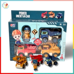 Hộp mô hình xe công trình xe cẩu xe xúc xe chở cát chạy trớn 987D đồ chơi trẻ em Peekaboo Toys
