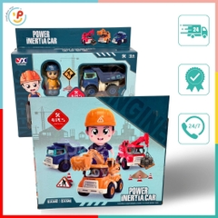 Hộp mô hình xe công trình xe cẩu xe xúc xe chở cát chạy trớn 987D đồ chơi trẻ em Peekaboo Toys