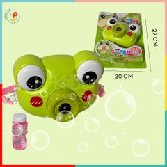 Đồ chơi thổi bong bóng máy ảnh ếch xanh heo hồng dùng pin có dây đeo tặng kèm 1 chai nước xà phòng 6475 peekabootoys