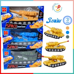 Đồ chơi xe tăng chạy pin có đèn nhạc xoay 360 độ 2840 đồ chơi trẻ em Peekaboo Toys