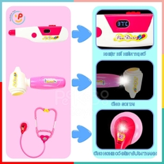Hộp đồ chơi nhập vai bác sĩ cho bé khám bệnh CÓ ĐÈN ÂM THANH 6889-151