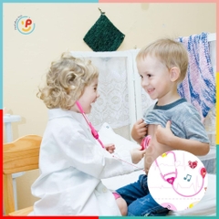 Hộp đồ chơi nhập vai bác sĩ cho bé khám bệnh CÓ ĐÈN ÂM THANH 6889-151