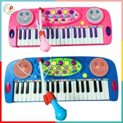 Đồ chơi Đàn Organ 3702 có kèm micro cho bé tập hát làm ca sĩ học âm nhạc PeeKaPaw Toys
