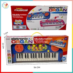 Đồ chơi Đàn Organ 3702 có kèm micro cho bé tập hát làm ca sĩ học âm nhạc PeeKaPaw Toys