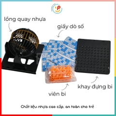 Lồng quay lô tô 90 số Bingo sắt cao cấp 8229