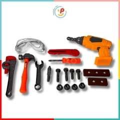 Đồ chơi dụng cụ sửa chữa lắp ốc vít mô phỏng có máy khoan được 36778-79 PeeKaPaw Toys