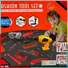 Đồ chơi dụng cụ sửa chữa lắp ốc vít mô phỏng có máy khoan được 36778-79 PeeKaPaw Toys