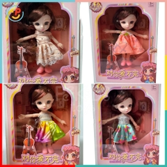 Búp bê mini có khớp cao 15cm dễ thương cho bé váy nhiều mẫu 3688-154