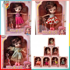 Búp bê mini có khớp cao 15cm dễ thương cho bé váy nhiều mẫu 3688-154