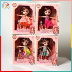 Búp bê mini có khớp cao 15cm dễ thương cho bé váy nhiều mẫu 3688-154