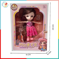 Búp bê mini có khớp cao 15cm dễ thương cho bé váy nhiều mẫu 3688-154