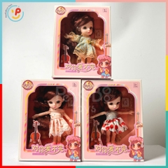 Búp bê mini có khớp cao 15cm dễ thương cho bé váy nhiều mẫu 3688-154