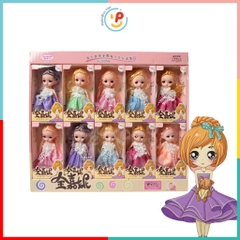 Búp bê công chúa mini cao 16 cm có khớp nhiều mẫu váy xinh 8886 PeeKaPaw Toys