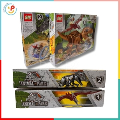 Trọn bộ Set 2 hộp lắp ráp Công viên Khủng Long Animal Park 86 - 93 mảnh ghép 82028