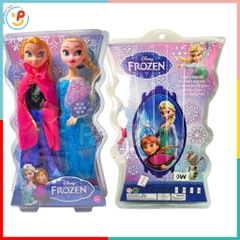 Vỉ 2 búp bê Elsa và Anna hoạt hình Frozen 100AK
