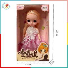 Búp bê công chúa mini cao 16 cm có khớp nhiều mẫu váy xinh 8886 PeeKaPaw Toys