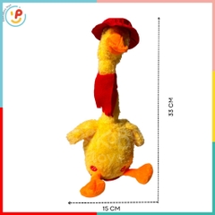 Vịt bông nhảy múa nhái giọng biết nói có dây sạc PeeKaPaw Toys