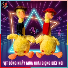 Vịt bông nhảy múa nhái giọng biết nói có dây sạc PeeKaPaw Toys