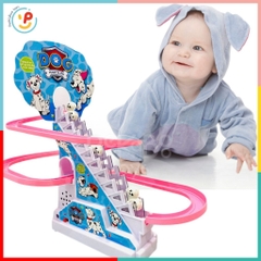 Đồ chơi cầu trượt leo thang có ĐÈN và NHẠC dây sạc USB PeeKaPaw