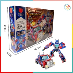 Hộp xếp hình Super Robot 2in1 Người máy và xe tải XJ852 374 mảnh