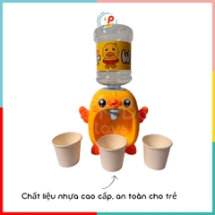 Đồ chơi bình nước để bàn 30cm hình con Vịt dễ thương kèm 3 ly giấy peekabootoys