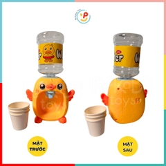 Đồ chơi bình nước để bàn 30cm hình con Vịt dễ thương kèm 3 ly giấy peekabootoys